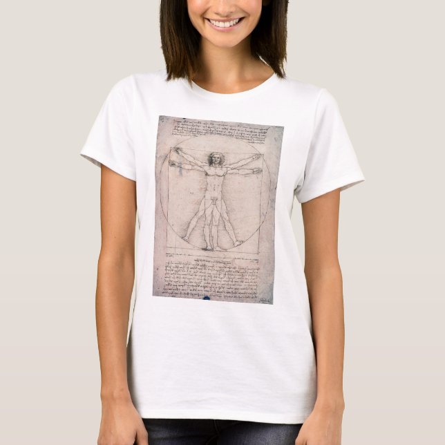 Camiseta Hombre vitruviano, hombre vitruviano, Leonardo da  (Anverso)