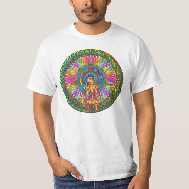 Camiseta Hombre w/rainbowbraid de YHWH (Anverso)