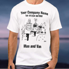 Camiseta Hombre y Furgoneta para Alquiler Personalizado