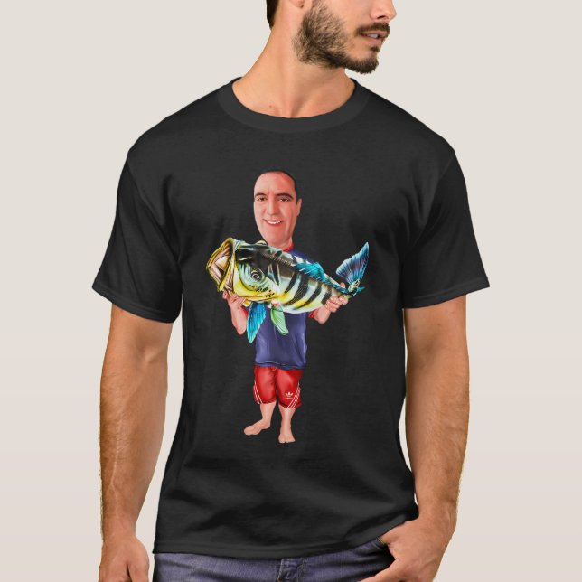 Camiseta Hombre y pez grande (Anverso)