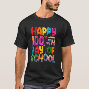 Camiseta Hombres 100º día de escuela Maestros Niños Feliz 1