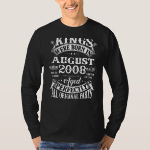 Camiseta Hombres 14º Cumpleaños De Los Reyes Nacidos En Ago