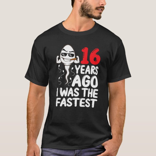Camiseta Hombres 16 Años Atrás, Vestido De La Mordaza De Cu (Anverso)