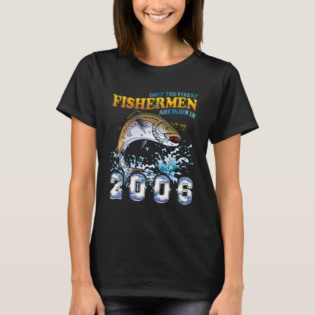 Camiseta Hombres 16 Años Solamente Los Mejores Pescadores S (Anverso)