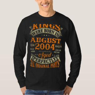 Camiseta Hombres 18º Cumpleaños De Los Reyes Nacidos En Ago