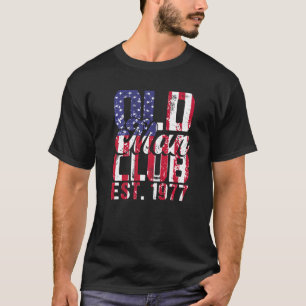 Camiseta Hombres 1977 Birthday Party Old Man Club Est 1977
