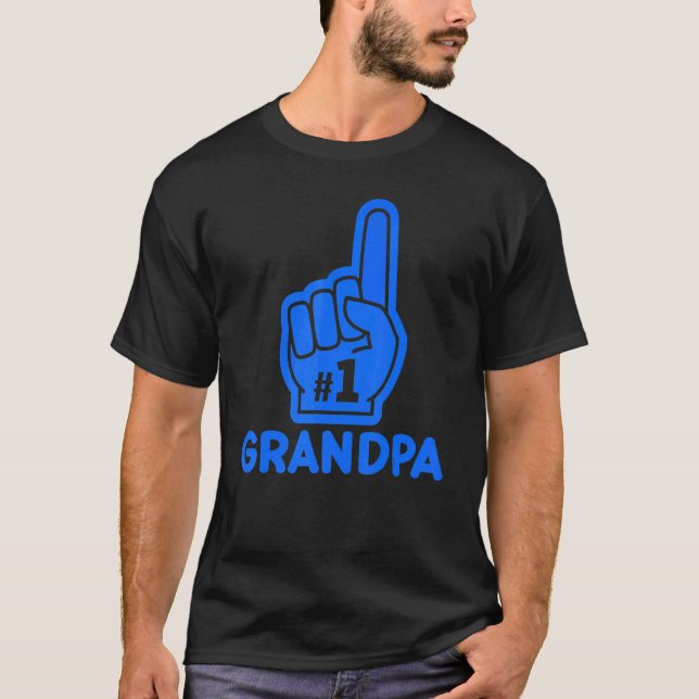 Camiseta Hombres 1 abuelo número uno Día del Padre 1 (Anverso)