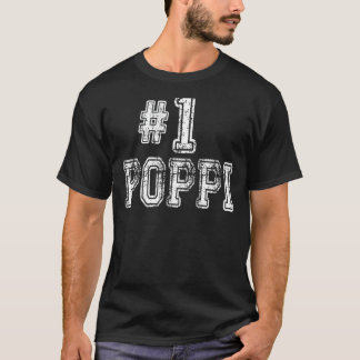 Camiseta Hombres 1 Poppi Número Uno Orgullo de Amor Familia