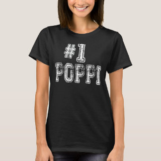 Camiseta Hombres 1 Poppi Número Uno Orgullo de Amor Familia