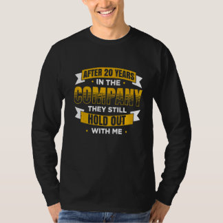 Camiseta Hombres 20 años de empleados celebrando el anivers