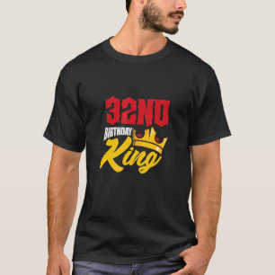 Camiseta Hombres 32 años Rey Corona 32 Treinta y Dos Años