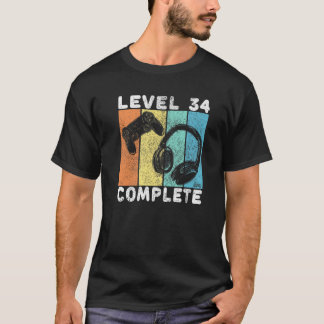 Camiseta Hombres 34º Cumpleaños Hombres Gaming T Nivel 34 C