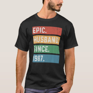 Camiseta Hombres 36 años 36 aniversario Boda - Épico Husba