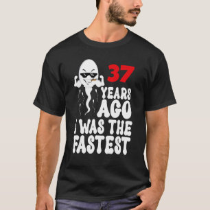 Camiseta Hombres 37 años vestido de mordaza de cumpleaños h