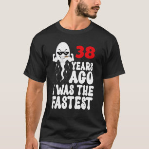 Camiseta Hombres 38 años vestido de mordaza de cumpleaños h