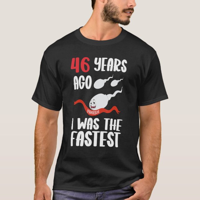 Camiseta Hombres 46º vestido de mordaza de cumpleaños hace  (Anverso)
