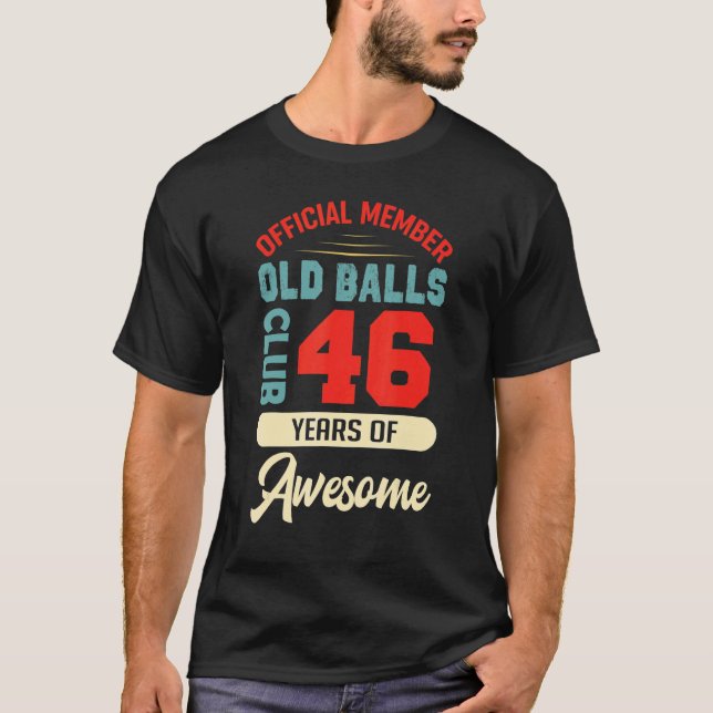 Camiseta Hombres 46.º Club De Balas De Cumpleaños 46 Años D (Anverso)