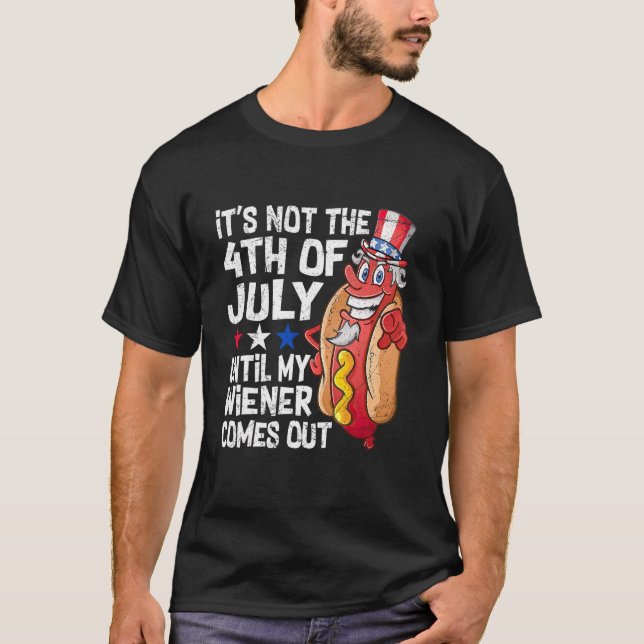 Camiseta Hombres 4 De Julio El Perro Caliente Wiener Sale D (Anverso)