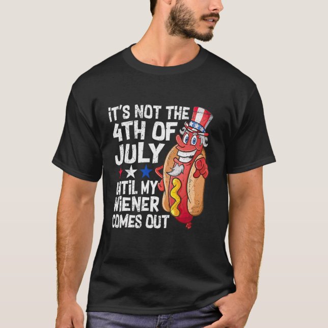 Camiseta Hombres 4 De Julio El Perro Caliente Wiener Sale D (Anverso)