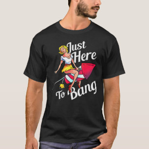 Camiseta Hombres 4 De Julio Equipo De Fiesta Justo Aquí Par
