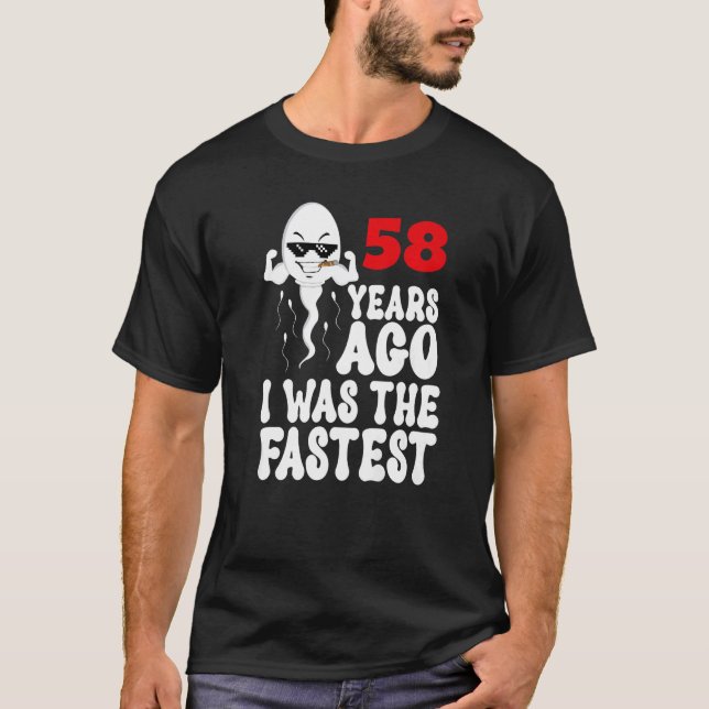 Camiseta Hombres 58º vestido de mordaza de cumpleaños hace  (Anverso)