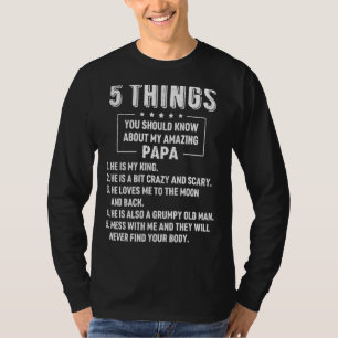 Camiseta Hombres 5 cosas que deberías saber sobre mi padre 