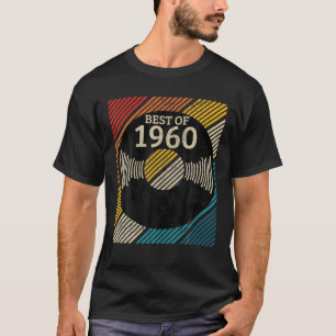 Camiseta Hombres 60.º Nacimiento Vintage 1960 Vinyl Record 