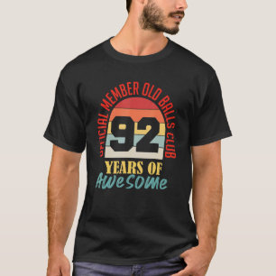 Camiseta Hombres 92.º Club De Bolas De Cumpleaños 92 Awes
