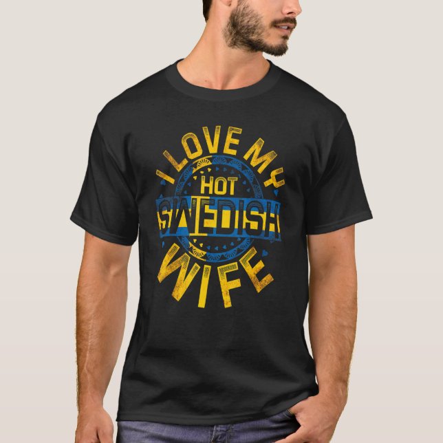Camiseta Hombres a los que amo a mi esposa sueca caliente S (Anverso)