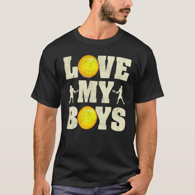Camiseta Hombres a los que amo a mis niños Lacrosse (Anverso)