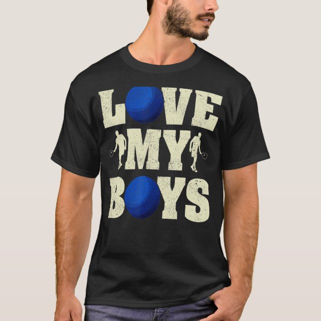 Camiseta Hombres A Los Que Amo A Mis Niños Racquetball Padr (Anverso)