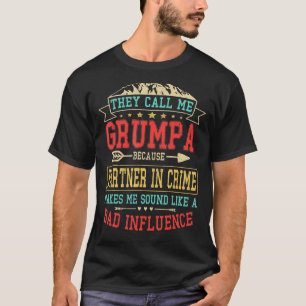 Camiseta Hombres A Los Que Me Llaman Grumpa Socio En Crimen