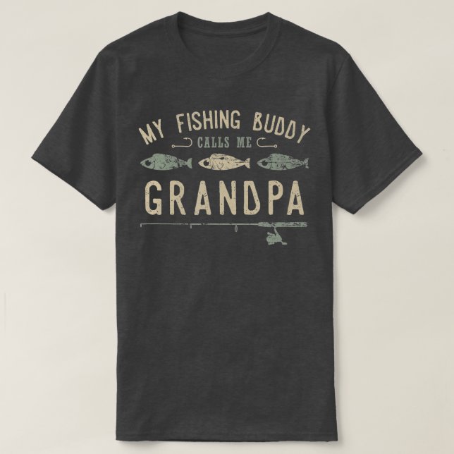 Camiseta Hombres a los que mi amigo pescador me llama abuel (Diseño del anverso)