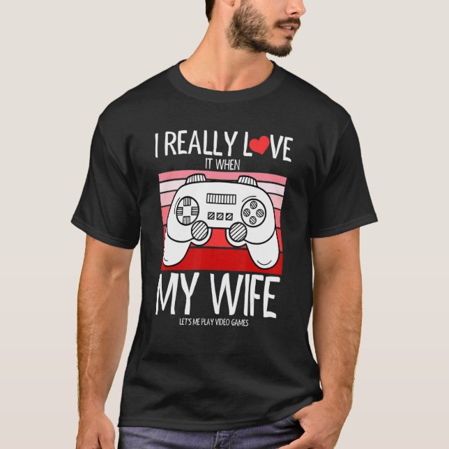 Camiseta Hombres A Los Que Realmente Amo A Mi Mujer Día de  (Anverso)