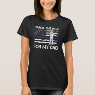 Camiseta Hombres A Los Que Respaldo El Azul Por El Policía