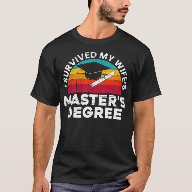 Camiseta Hombres a los que sobreviví mi esposa obtuvo el tí (Anverso)