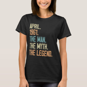 Camiseta Hombres Abril 1961 Leyenda de Mitos de Hombre Cump
