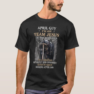 Camiseta Hombres Abril Equipo de Guy Jesús Cruz Religiosa C