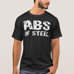 Camiseta Hombres Abs De Gimnasio Acero Fitness Workout Body