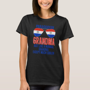 Camiseta Hombres Abuela Paraguaya Bandera Gafas De Sol M