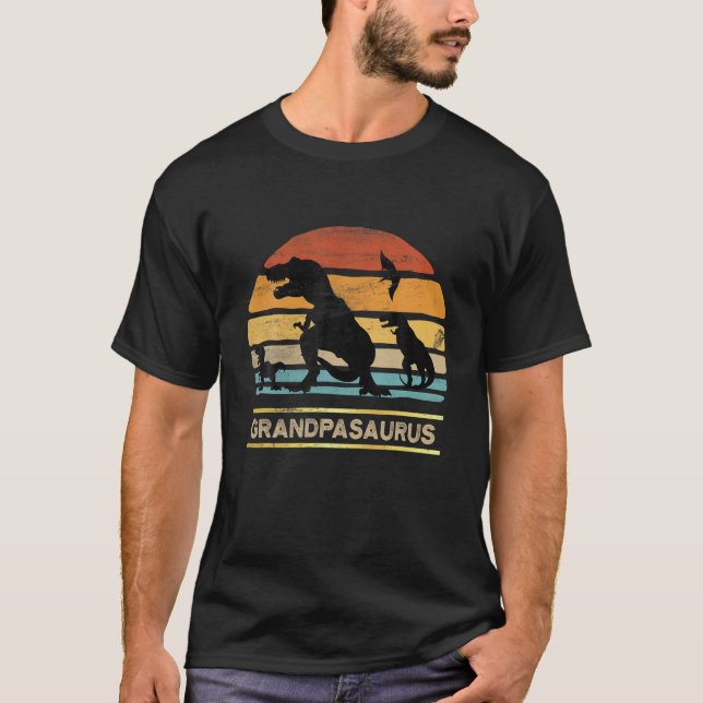 Camiseta Hombres Abuelo Abuelo Dinosaurio Saurus Christm (Anverso)