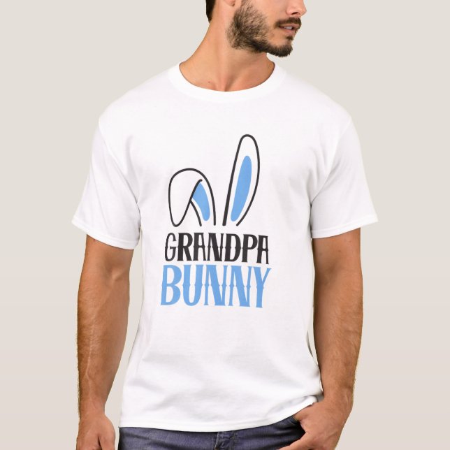 Camiseta Hombres Abuelo Bunny Costume Funny Familiar Coinci (Anverso)