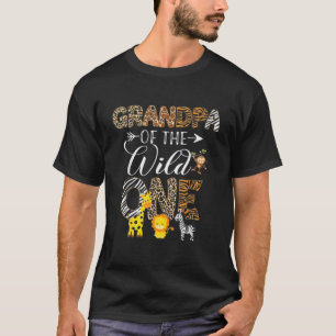 Camiseta Hombres Abuelo Del Salvaje Safari De Cumpleaños D