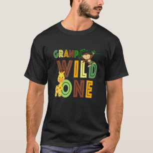 Camiseta Hombres Abuelo Del Salvaje Safari De Cumpleaños De