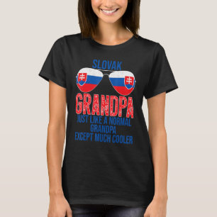 Camiseta Hombres Abuelo eslovaco Eslovaquia Bandera gafas d