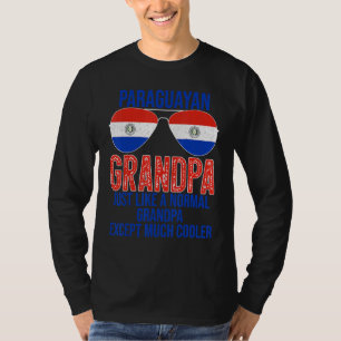 Camiseta Hombres Abuelo Paraguayo Bandera Gafas De Sol F