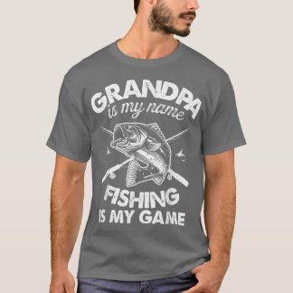 Camiseta Hombres Abuelo Pescando Abuelo Es Mi Nombre Pesca
