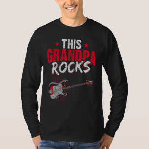 Camiseta Hombres, abuelo roca a guitarrista Mu