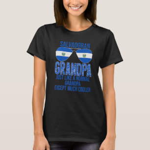 Camiseta Hombres Abuelo Salvadoreño Bandera de El Salvador