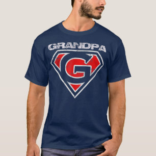 Camiseta Hombres Abuelo Super Héroe Mejor Día del Padre Tee